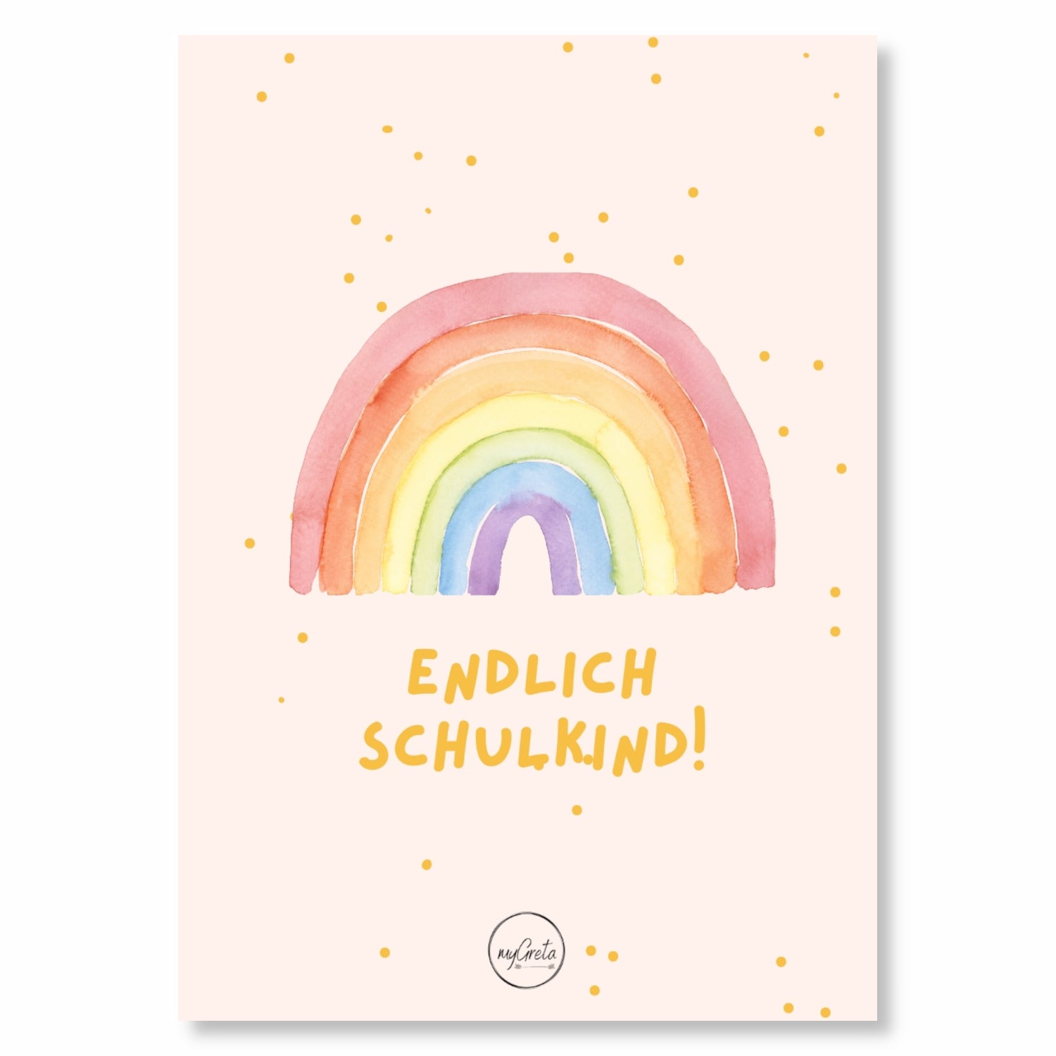 Inlay Karte Schulkind "Regenbogen"