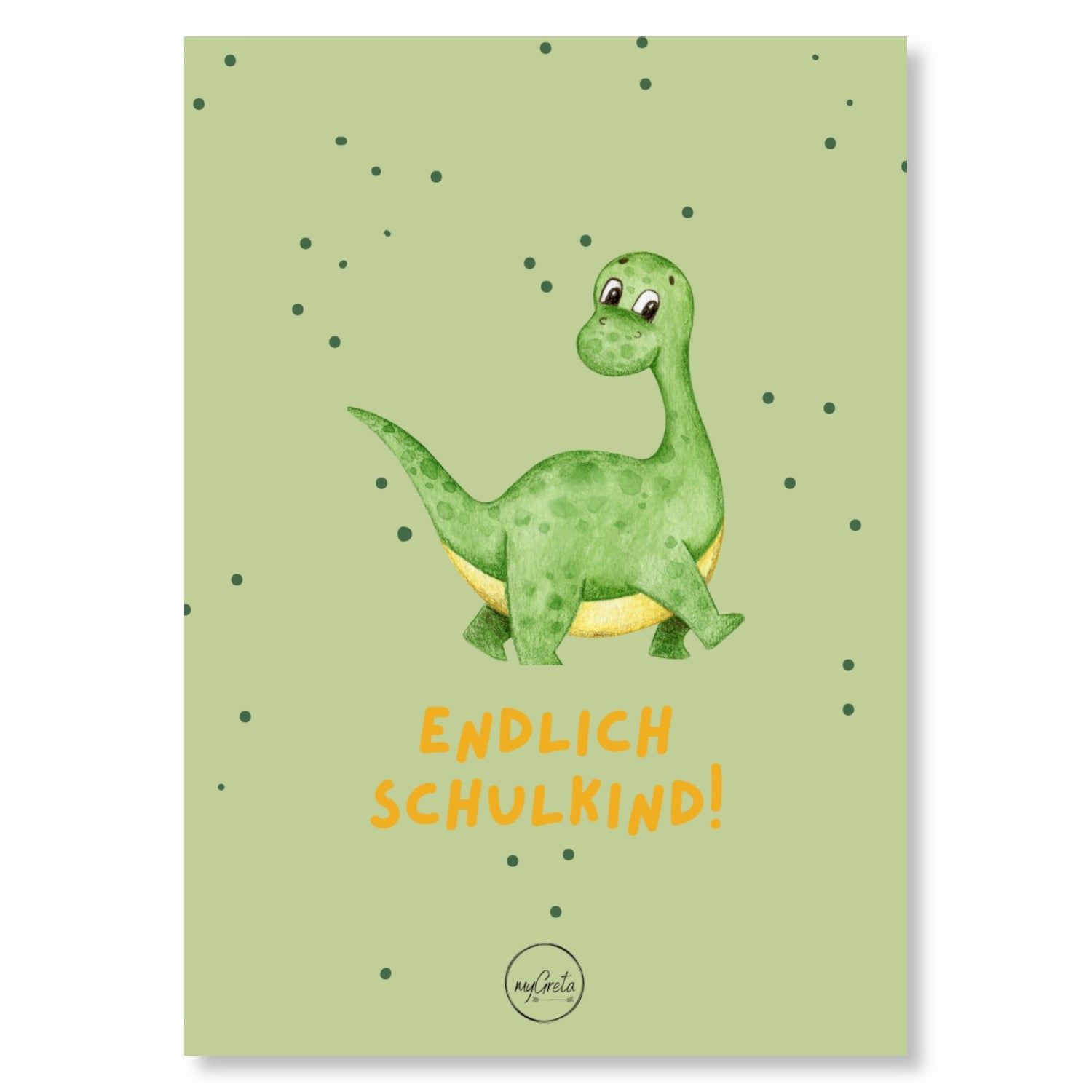 Inlay Karte Schulkind "Dino"