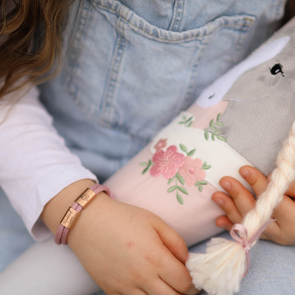 Segeltauarmband Schulkind mit Wunschgravur