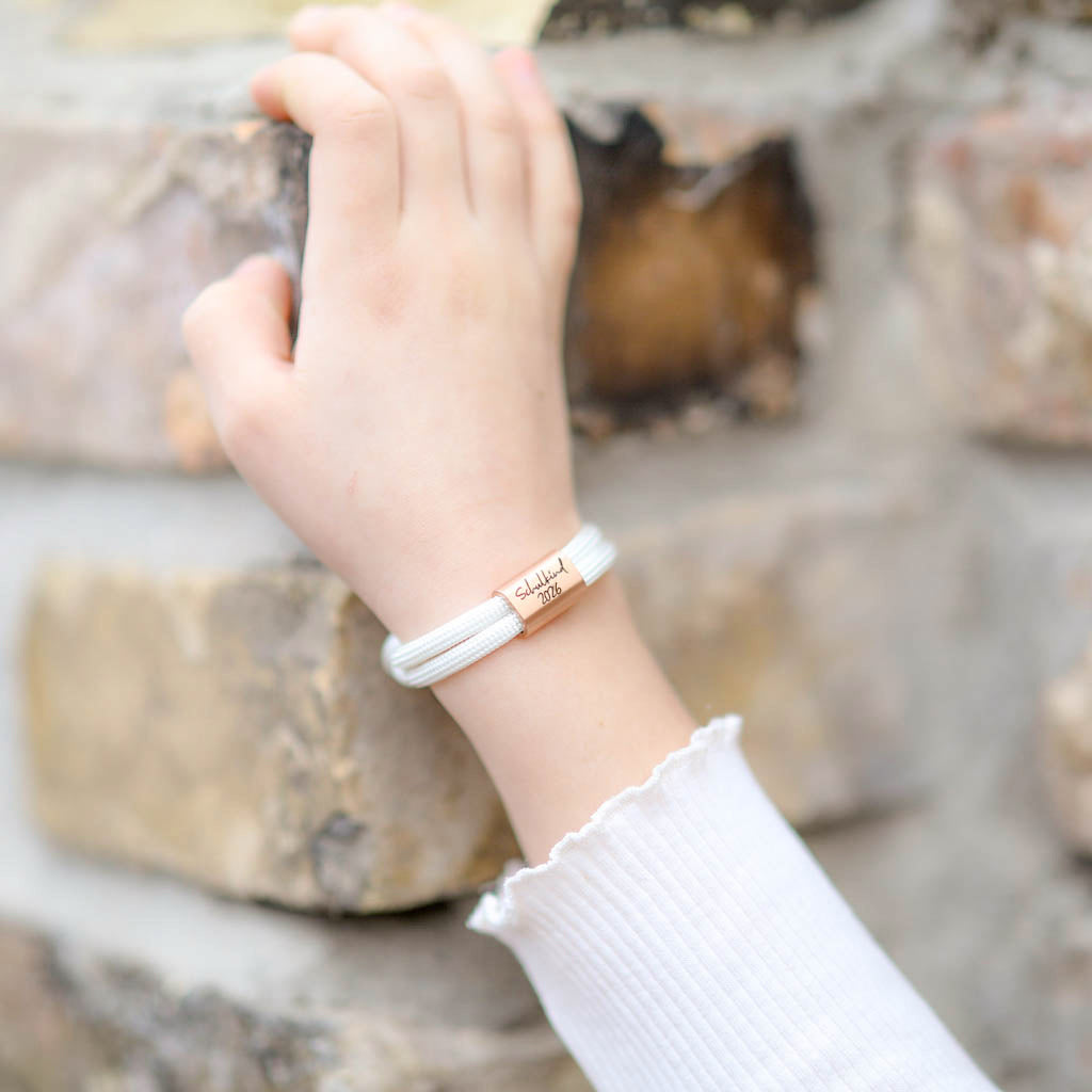 Personalisiertes Segeltau Armband zum Schulanfang – Ein Glücksbringer für die Schultüte von myGreta