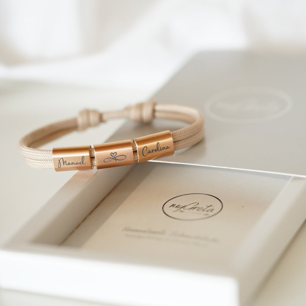 Segeltauarmband mit persönlicher Gravur