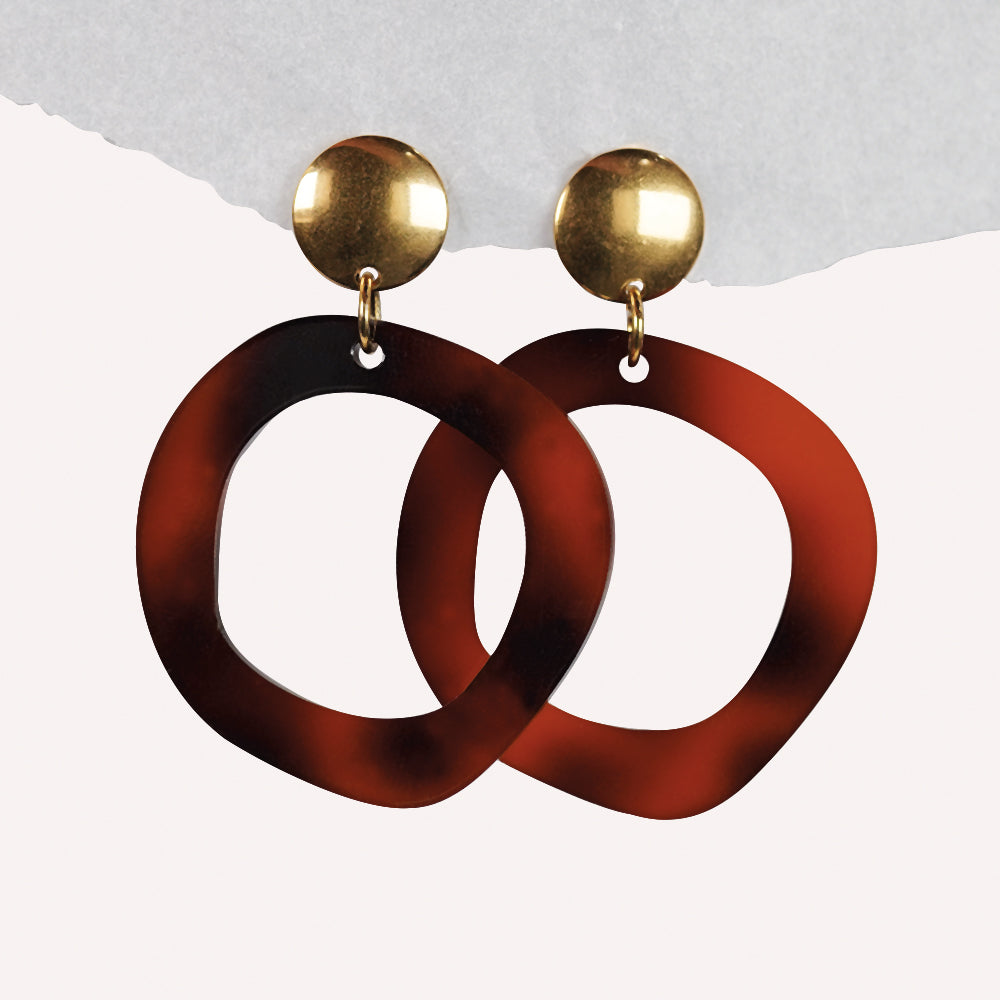 Moderne Statement Ohrringe – Leo & Gold Ohrhänger von myGreta