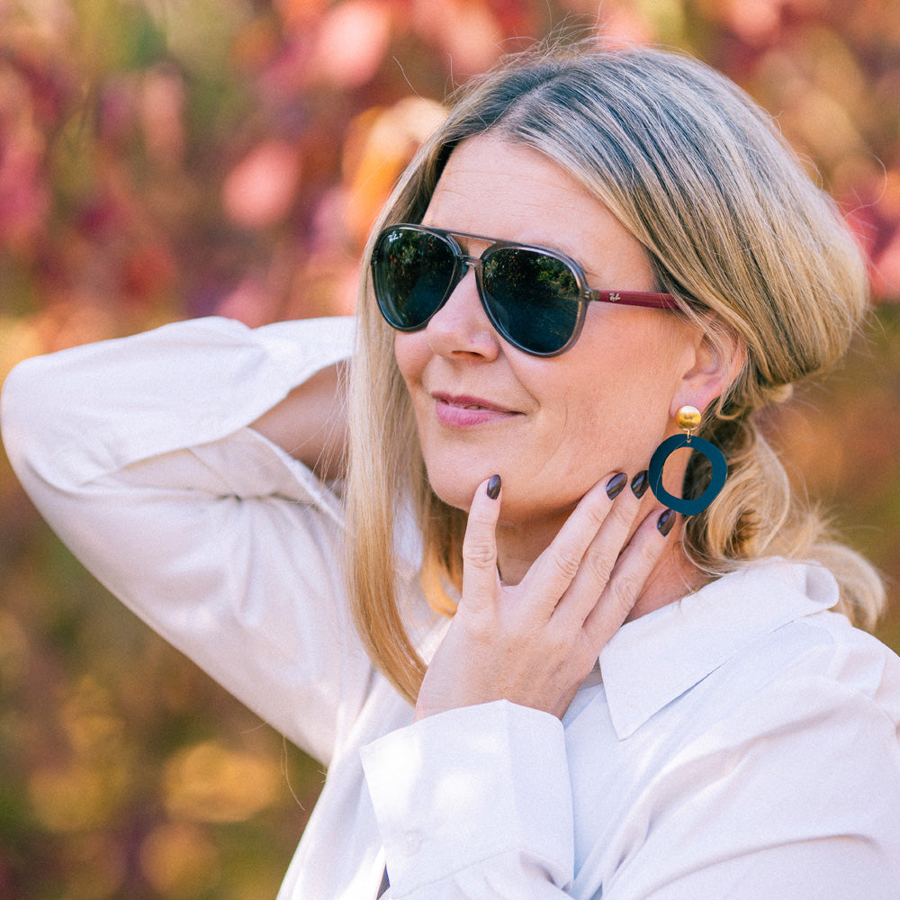 myGreta Ohrring All Black Circle