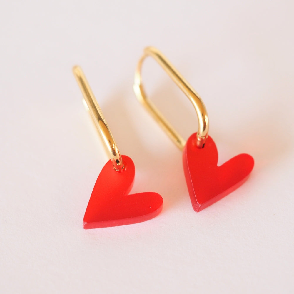 Acryl Ohrhänger Herz