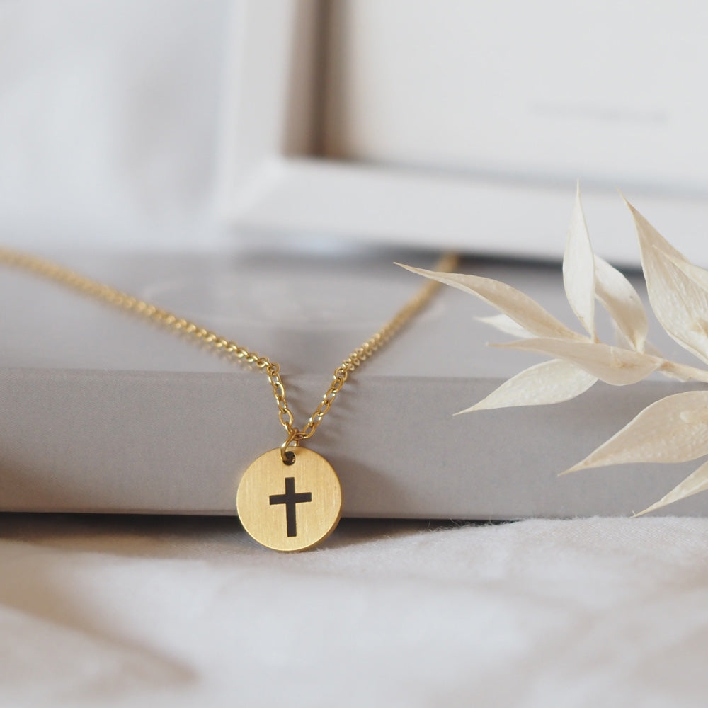 Edelstahlkette mit Kreuzanhänger