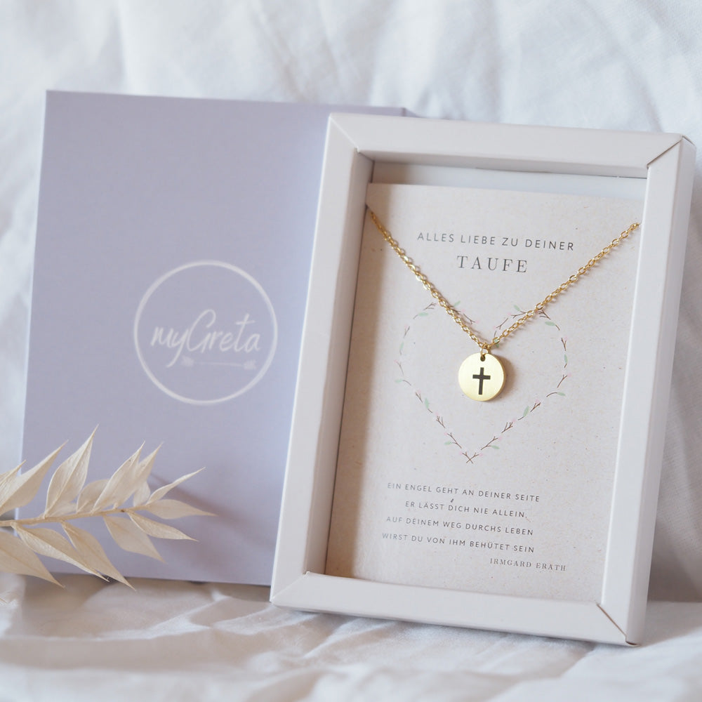 Edelstahlkette mit Kreuzanhänger