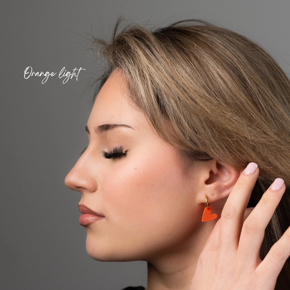 Herz Anhänger für Ohrring Neon aus Acryl verschiedene Farben Mix & Match - myGreta Charms