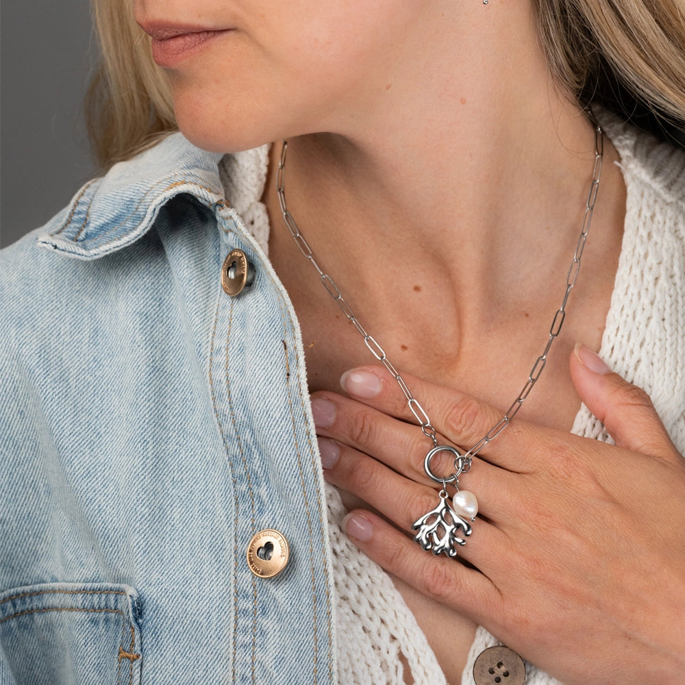 Edelstahl Anhänger Koralle gold & silber für Mix & Match - myGreta Charms