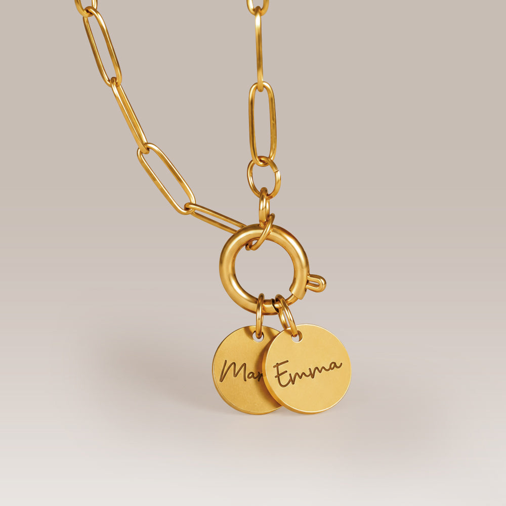 Personalisierte Kette mit Gravur-Plättchen – Dein Unikat aus Edelstahl