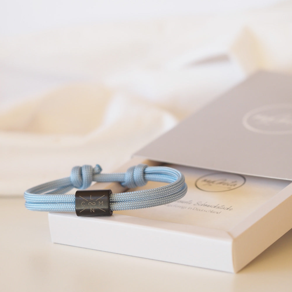 Segeltau Armband personalisiert mit Initialien