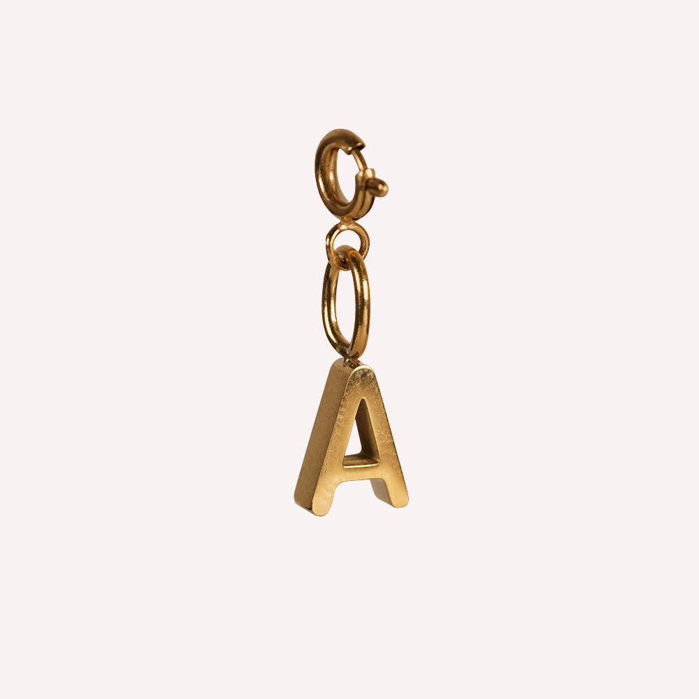 Edelstahl Anhänger Buchstabe gold & silber für Armkettchen