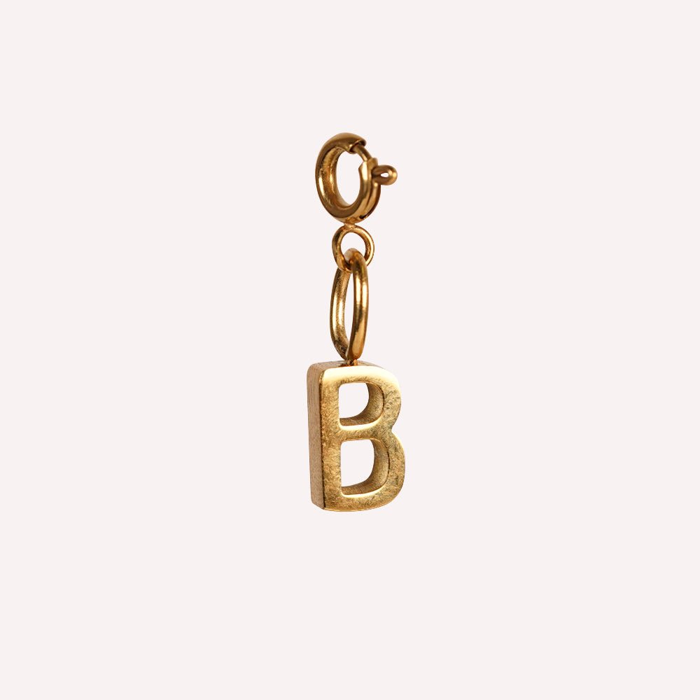 Edelstahl Anhänger Buchstabe gold & silber für Armkettchen
