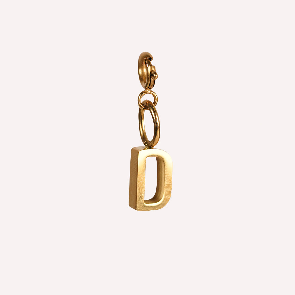 Edelstahl Anhänger Buchstabe gold & silber für Armkettchen