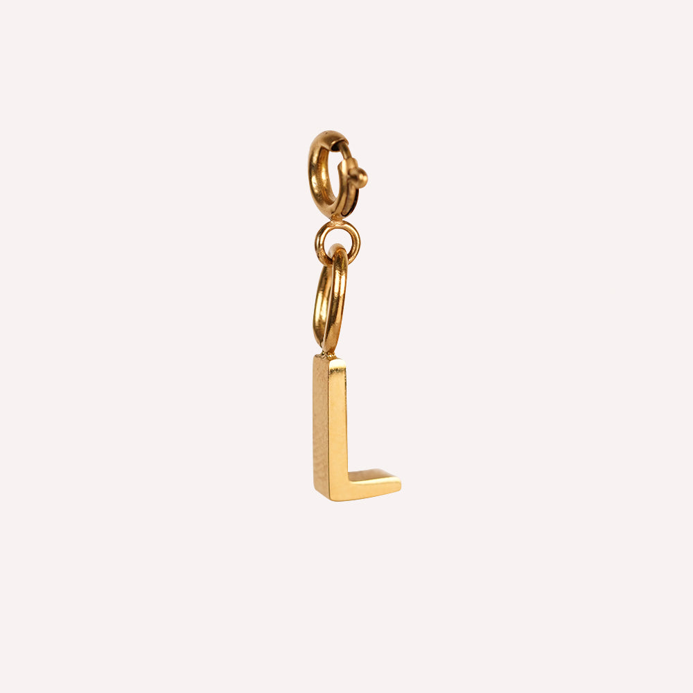 Edelstahl Anhänger Buchstabe gold & silber für Armkettchen