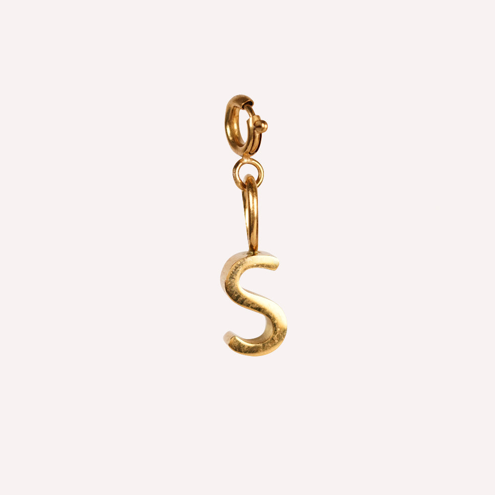 Edelstahl Anhänger Buchstabe gold & silber für Armkettchen