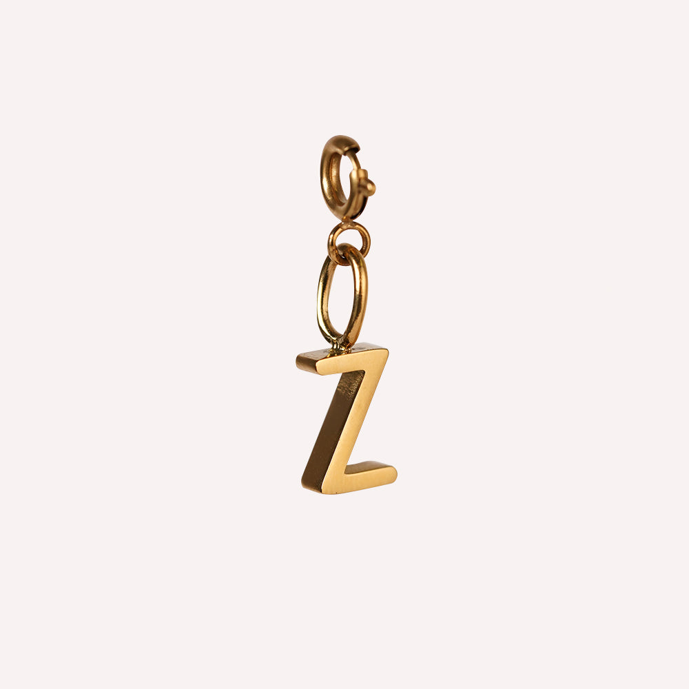 Edelstahl Anhänger Buchstabe gold & silber für Armkettchen