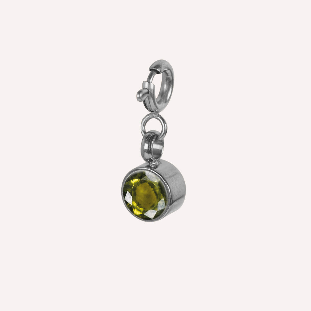 Edelstahl Anhänger für Armkettchen Geburtsstein gold & silber