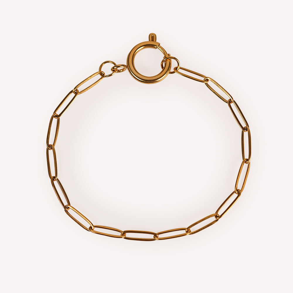 Edelstahl Armkettchen gold & silber für Charms Mix & Match - myGreta Basic Paperclip
