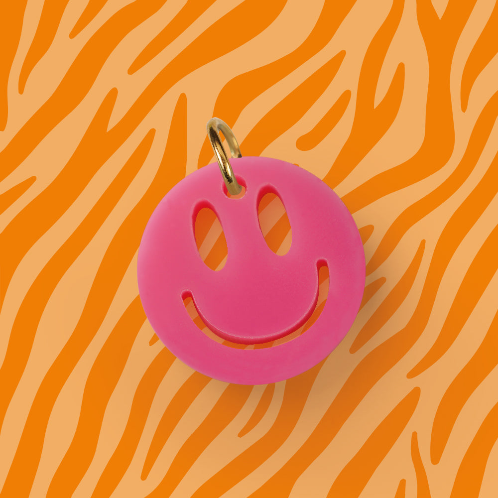 Smiley Anhänger für Kette Uni verschiedene Farben aus Acryl Mix & Match - myGreta Charms