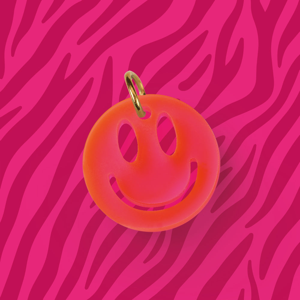 Smiley Anhänger für Kette Neon verschiedene Farben aus Acryl Mix & Match - myGreta Charms