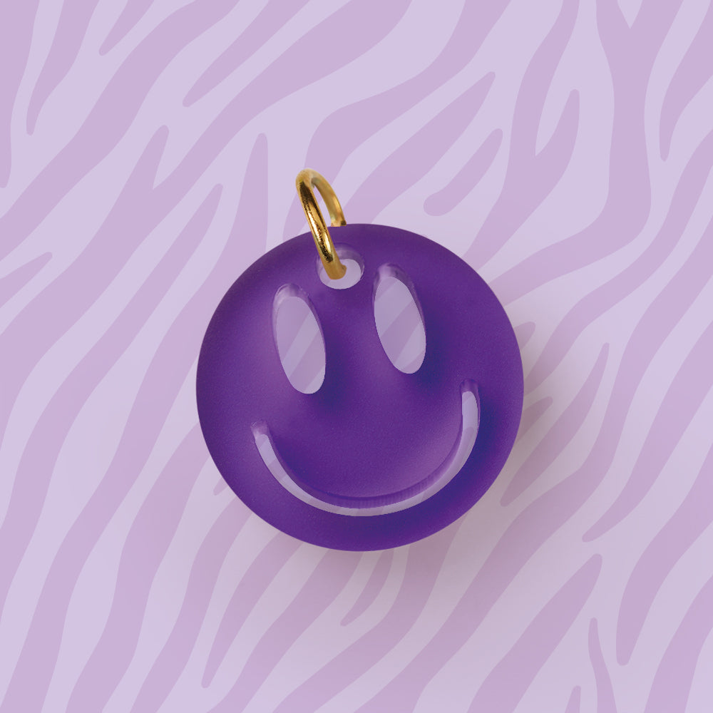 Smiley Anhänger für Kette Uni verschiedene Farben aus Acryl Mix & Match - myGreta Charms