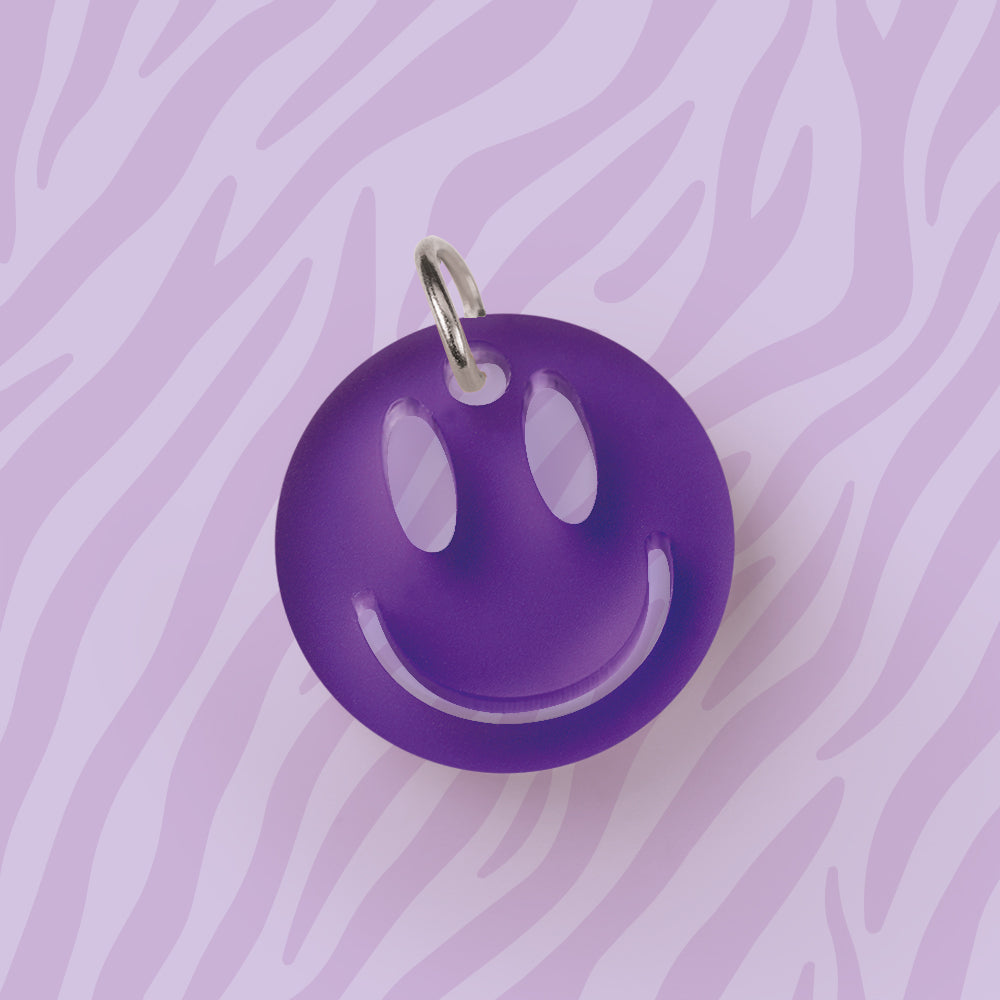 Smiley Anhänger für Kette Uni verschiedene Farben aus Acryl Mix & Match - myGreta Charms