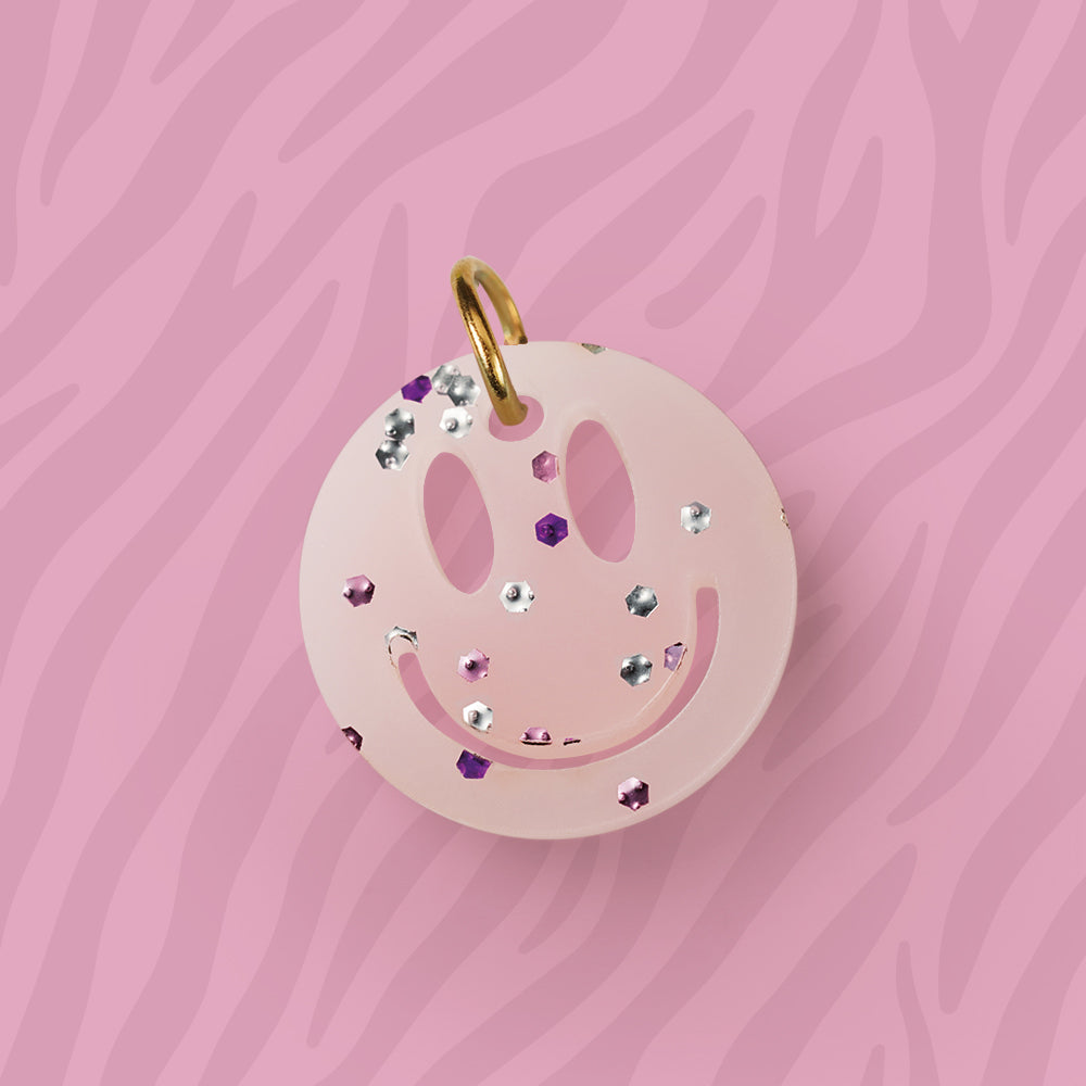 Smiley Anhänger für Kette verschiedene Muster aus Acryl Mix & Match - myGreta Charms