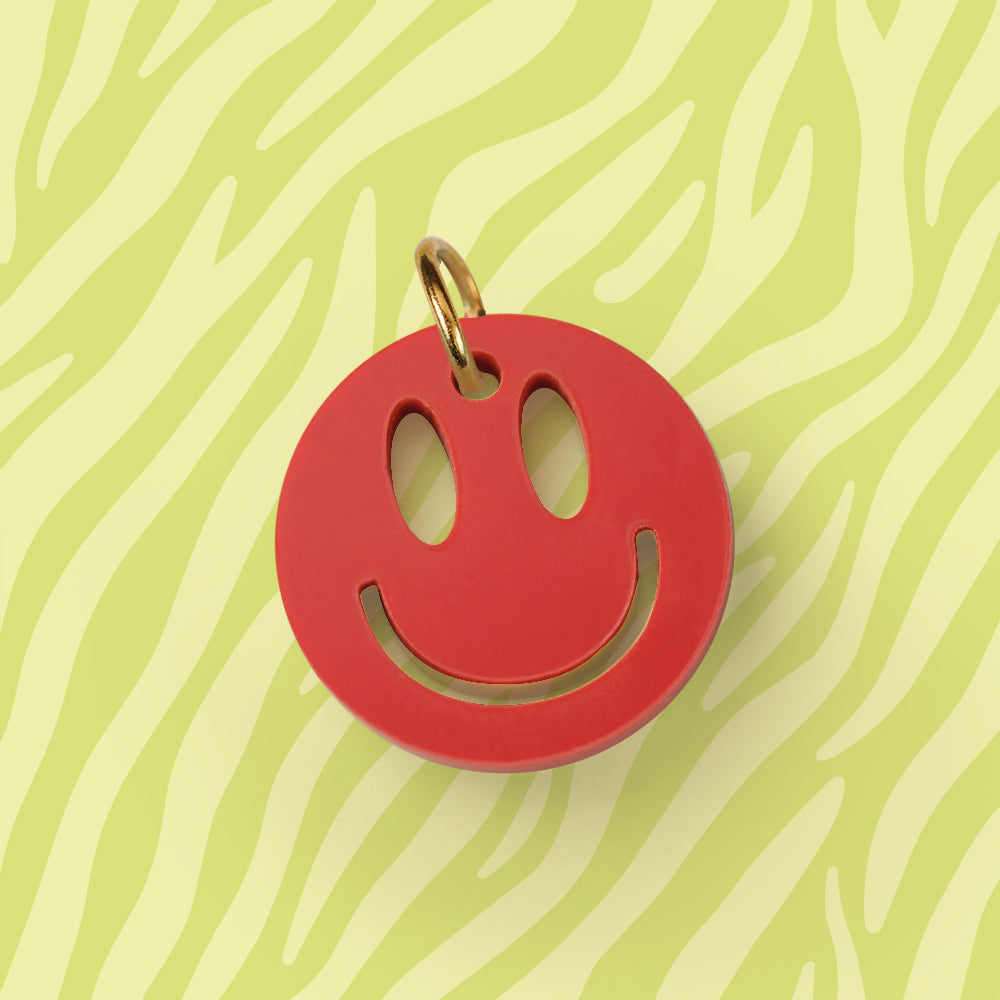 Smiley Anhänger für Kette Uni verschiedene Farben aus Acryl Mix & Match - myGreta Charms