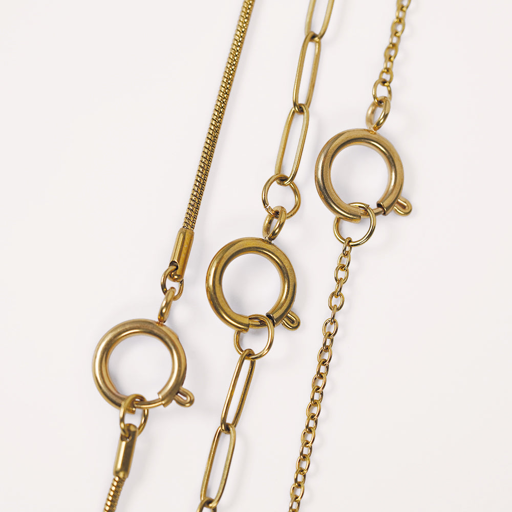 Edelstahl Gliederkette gold & silber für Charms Mix & Match - myGreta Basic Paperclip