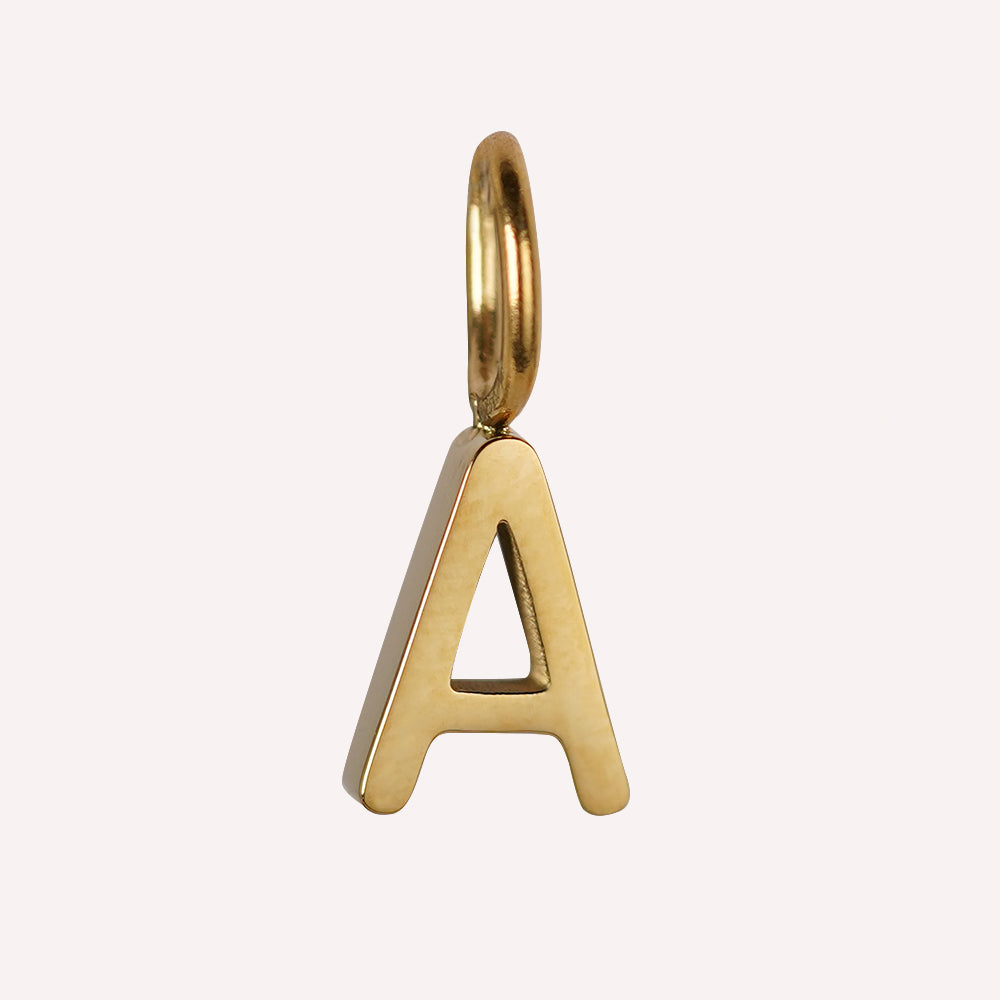 Edelstahl Anhänger Buchstabe gold & silber
