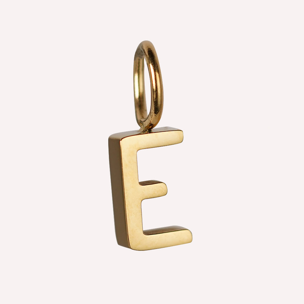 Edelstahl Anhänger Buchstabe gold & silber