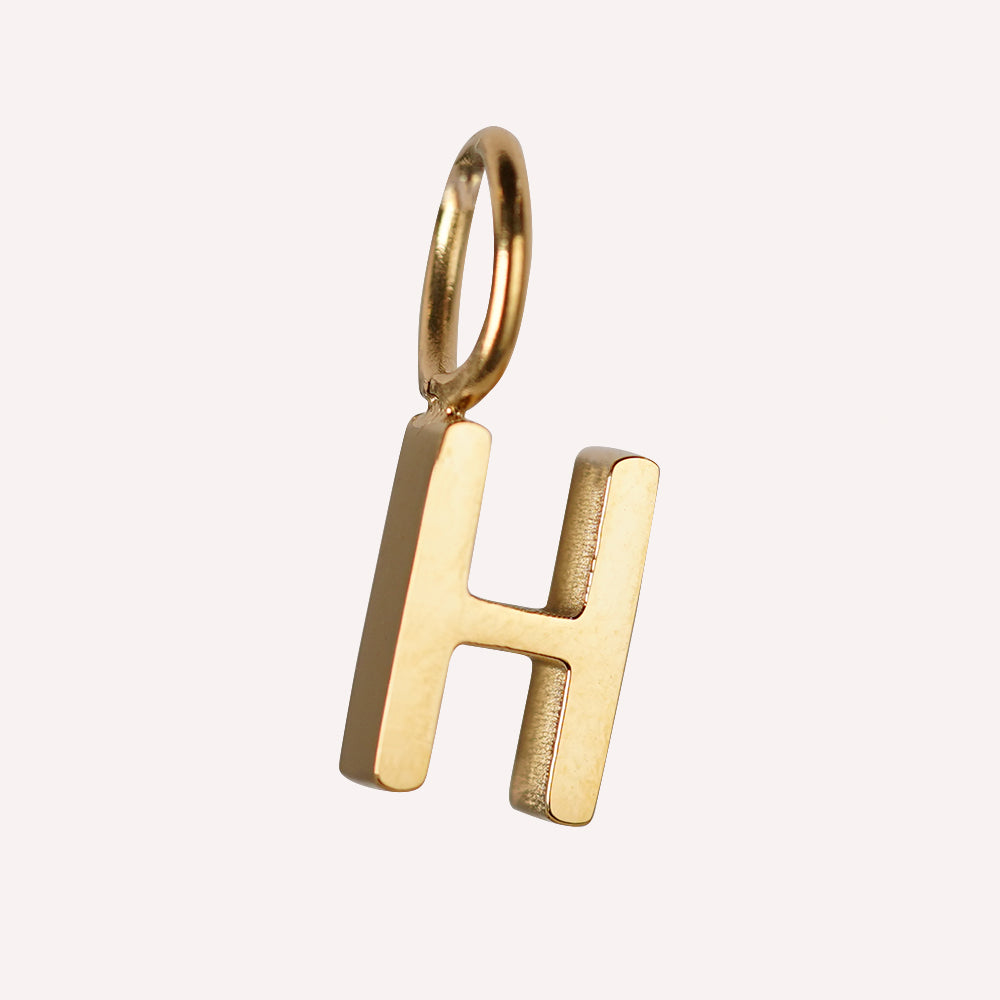 Edelstahl Anhänger Buchstabe gold & silber