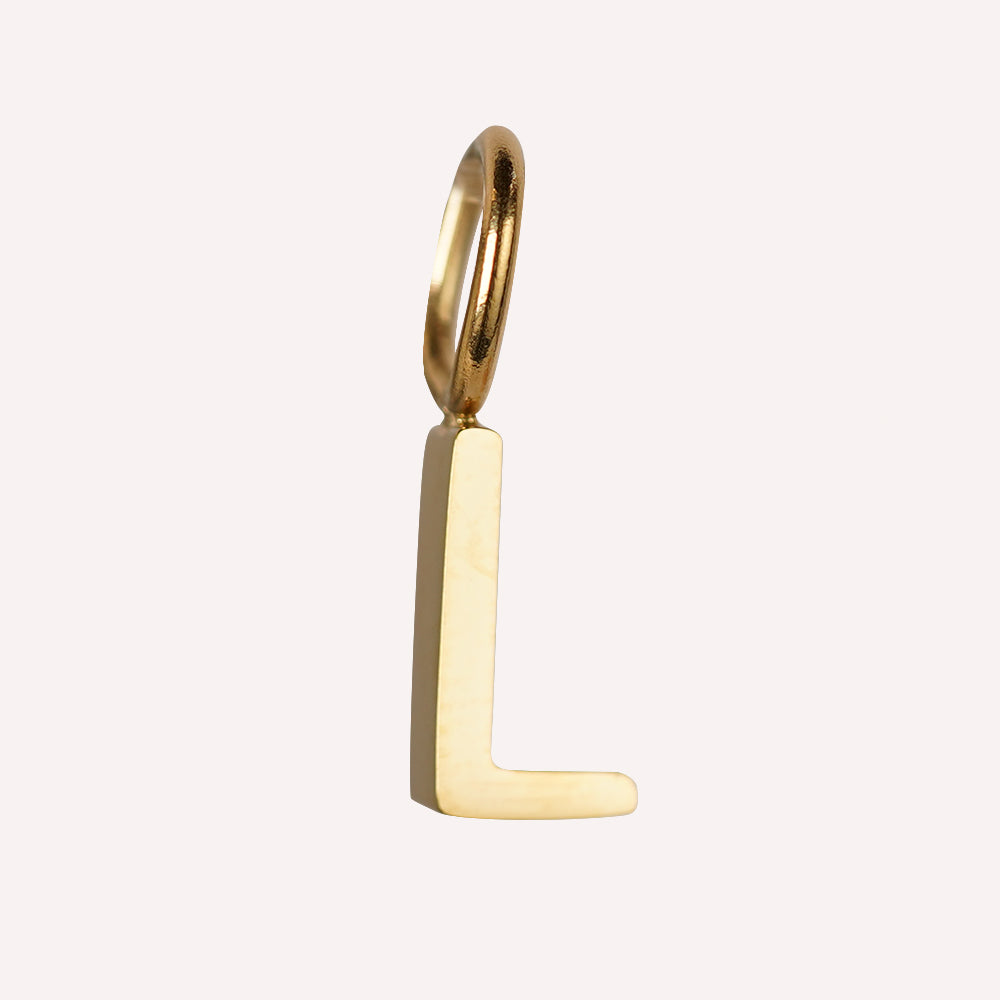 Edelstahl Anhänger Buchstabe gold & silber