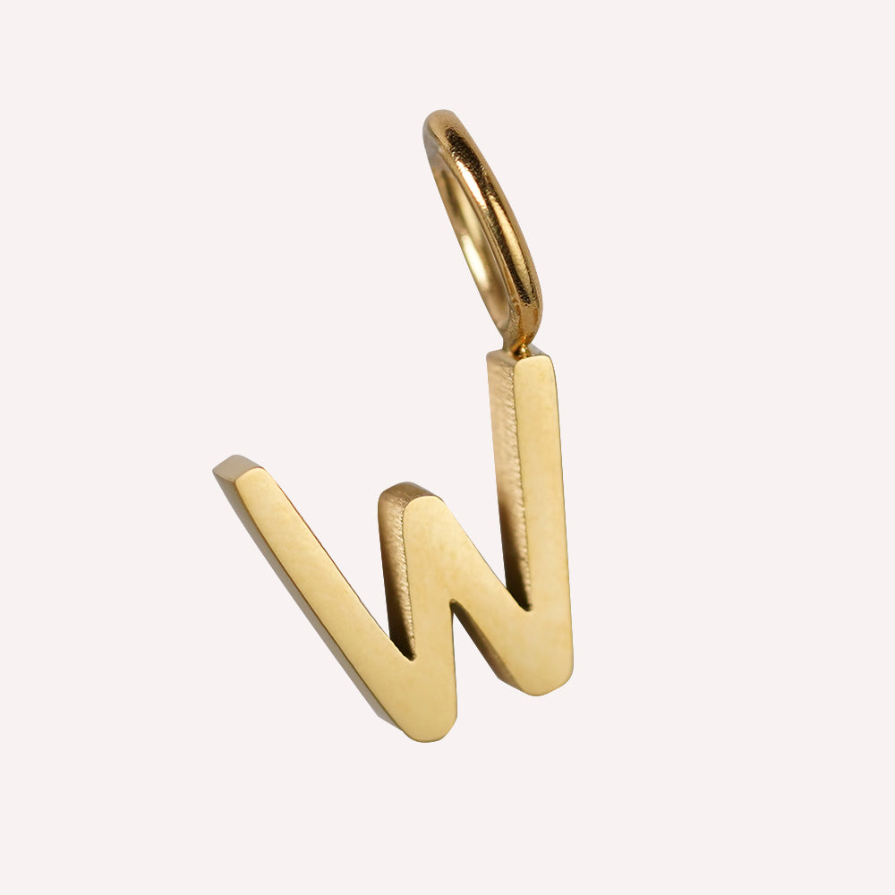 Edelstahl Anhänger Buchstabe gold & silber