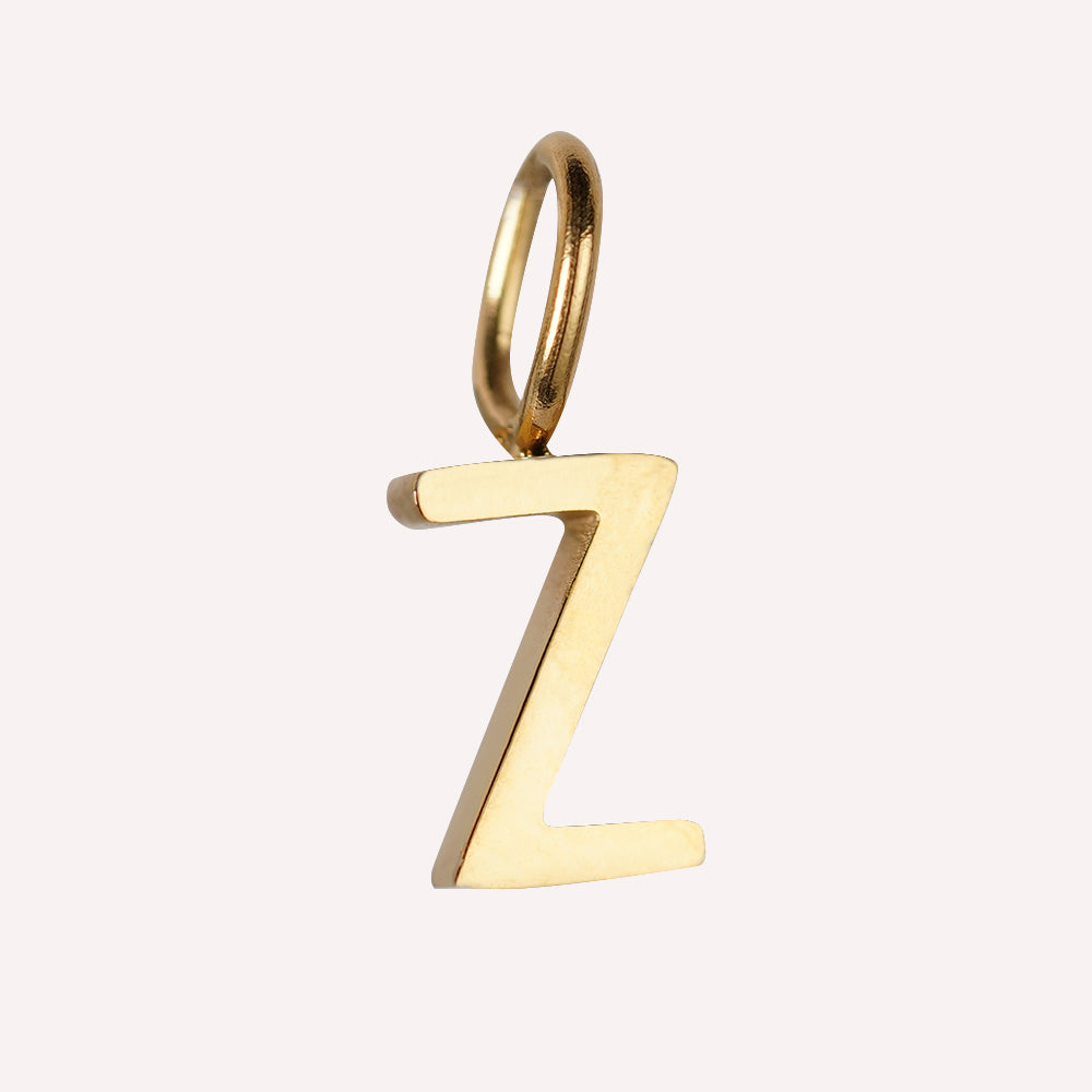 Edelstahl Anhänger Buchstabe gold & silber
