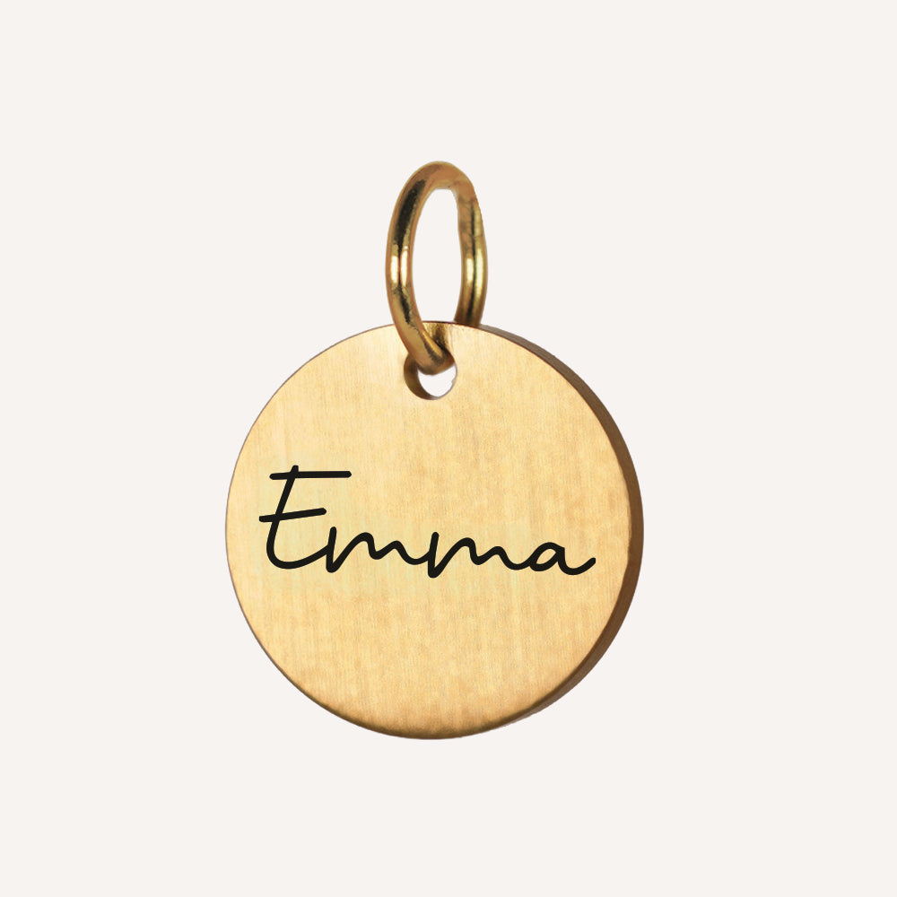 Edelstahl Anhänger mit Namen personalisiert gold & silber für Mix & Match - myGreta Charms