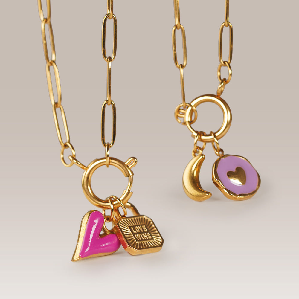 Edelstahl Gliederkette gold & silber für Charms Mix & Match - myGreta Basic Paperclip