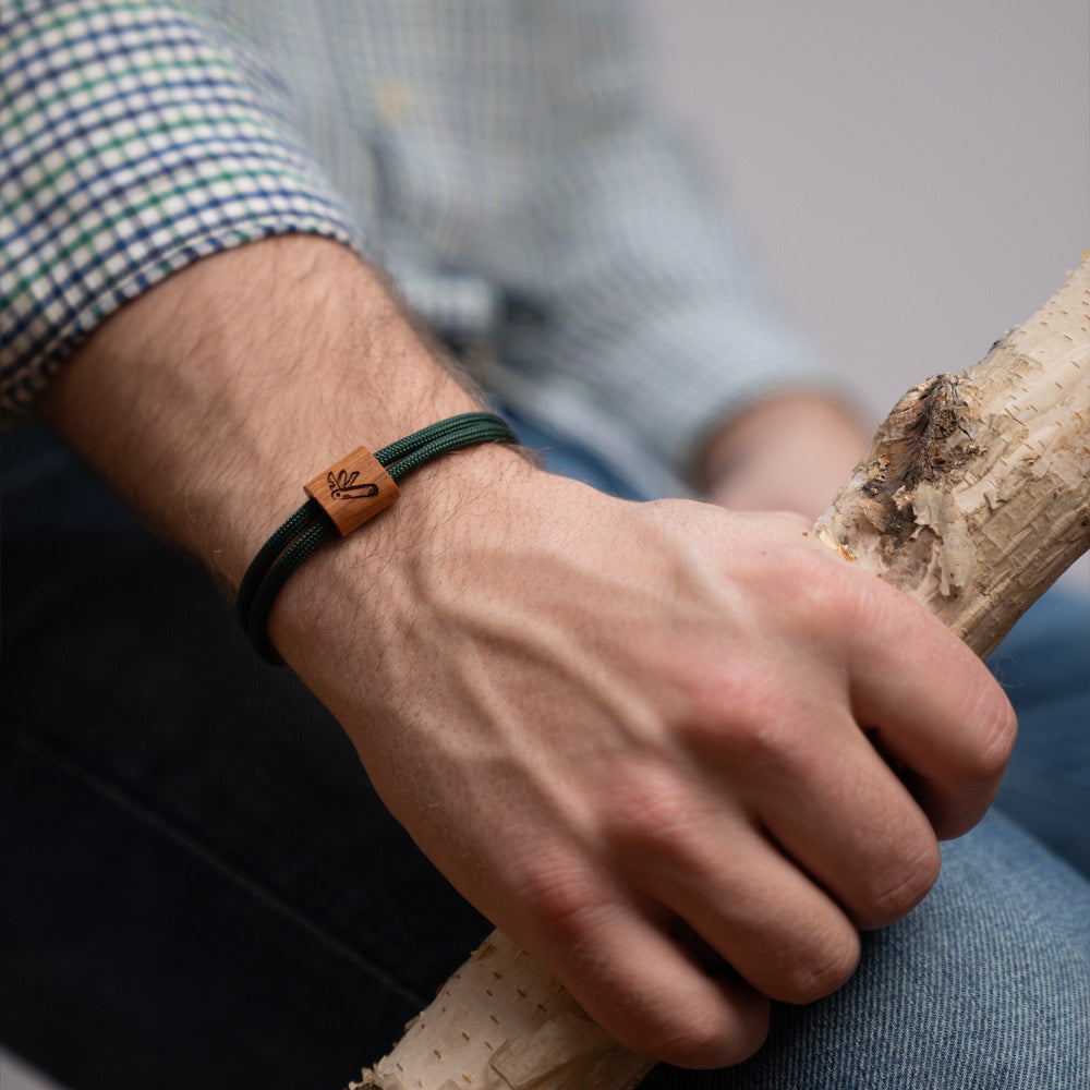 myjori Segeltau Holz Armband mit Multitool Gravur