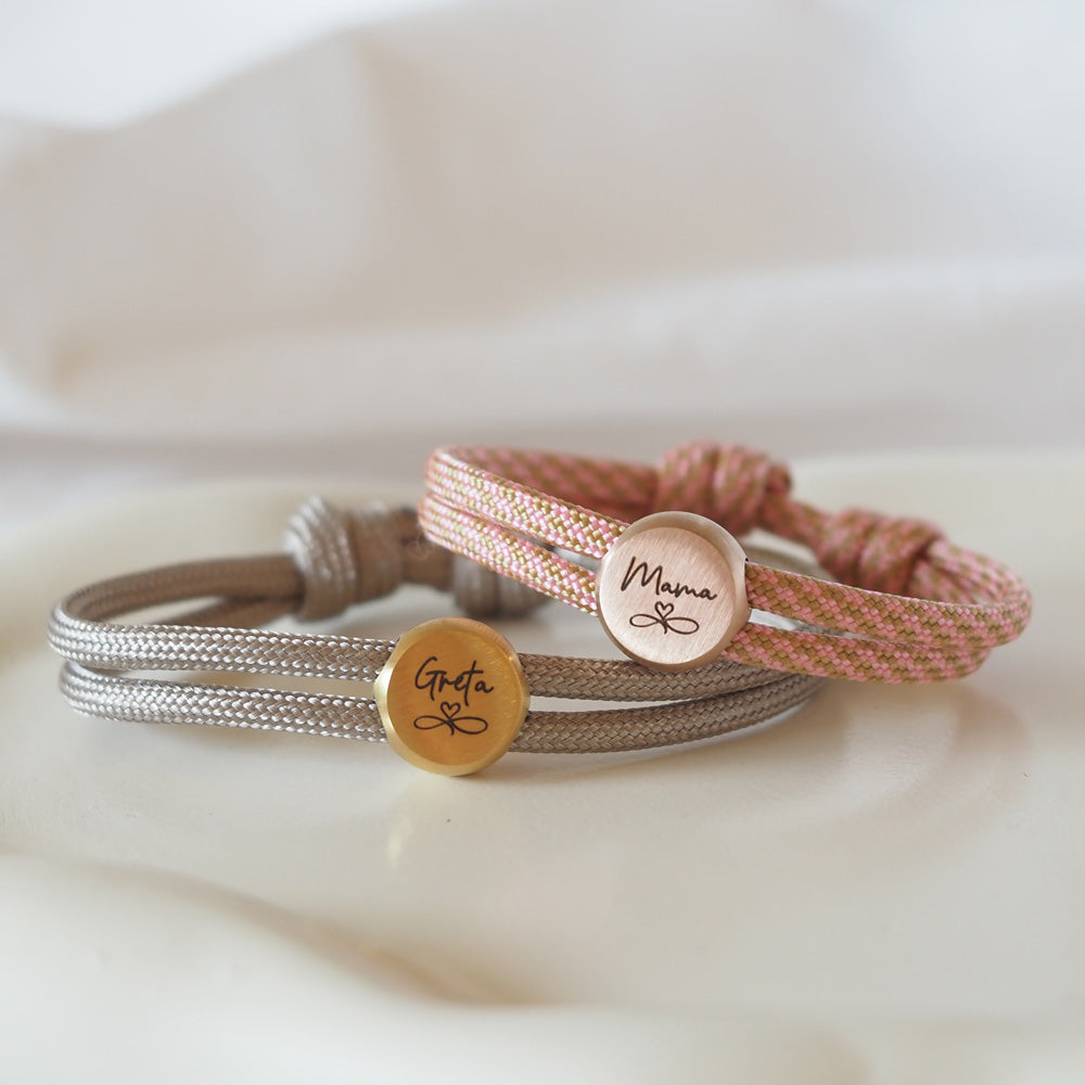 Segeltau Armband Muttertag mit runden Elementen