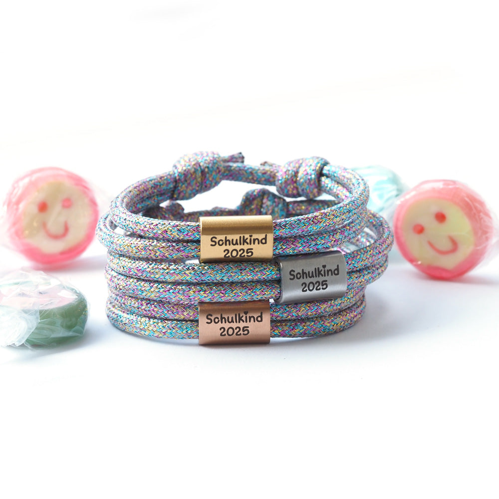Segeltauarmband Schulkind Special Gliltzer Edition