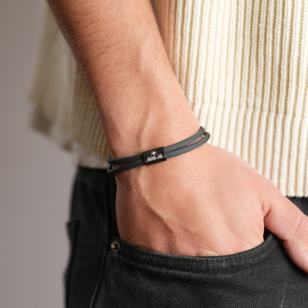 SOS-ID Notfall Segeltauarmband EXCLUSIVE