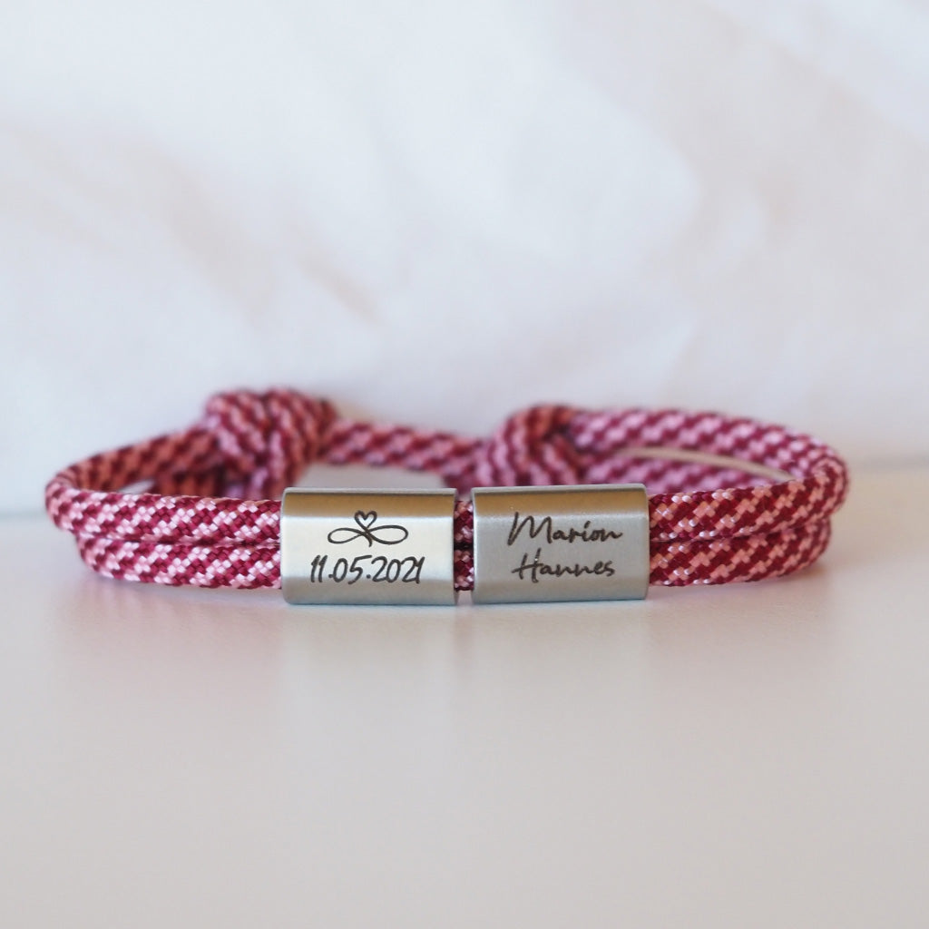 Segeltau Armband mit persönlicher Gravur