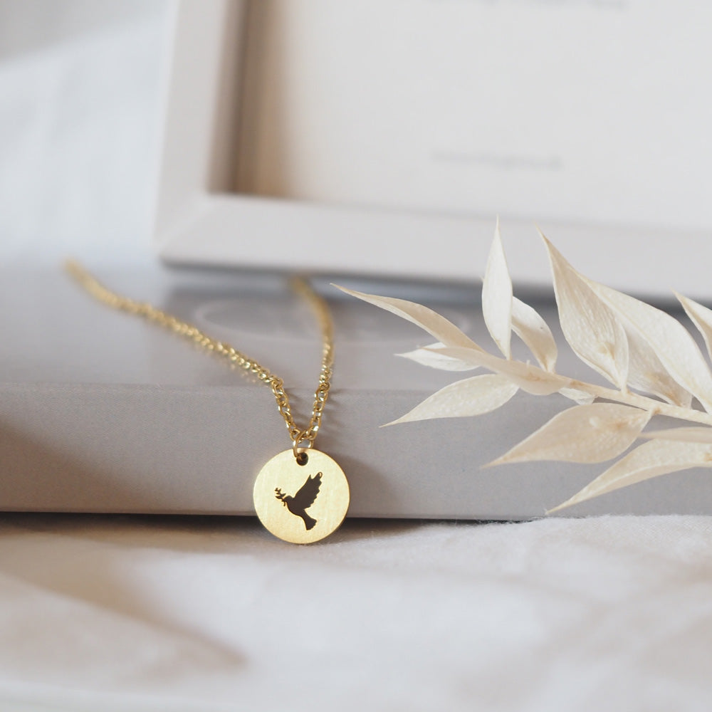 Edelstahlkette mit Friedenstaube