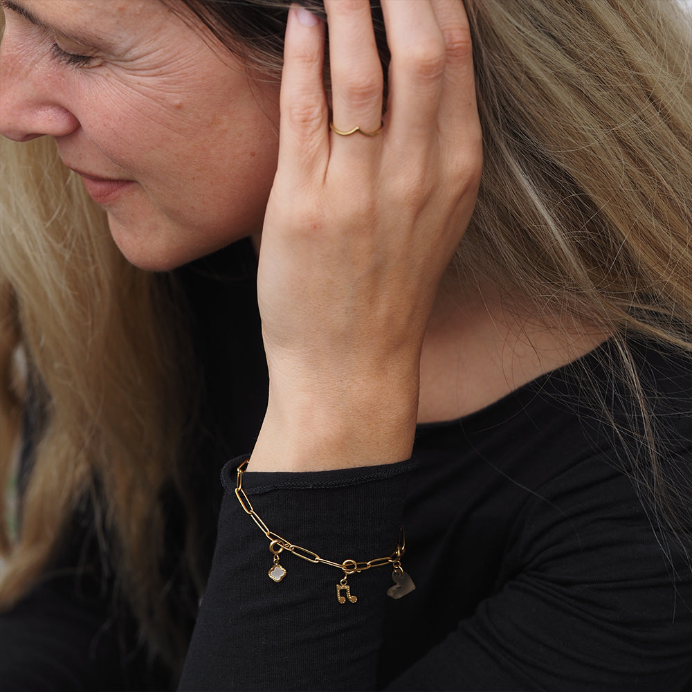 Edelstahl Anhänger Pfote Strass gold & silber