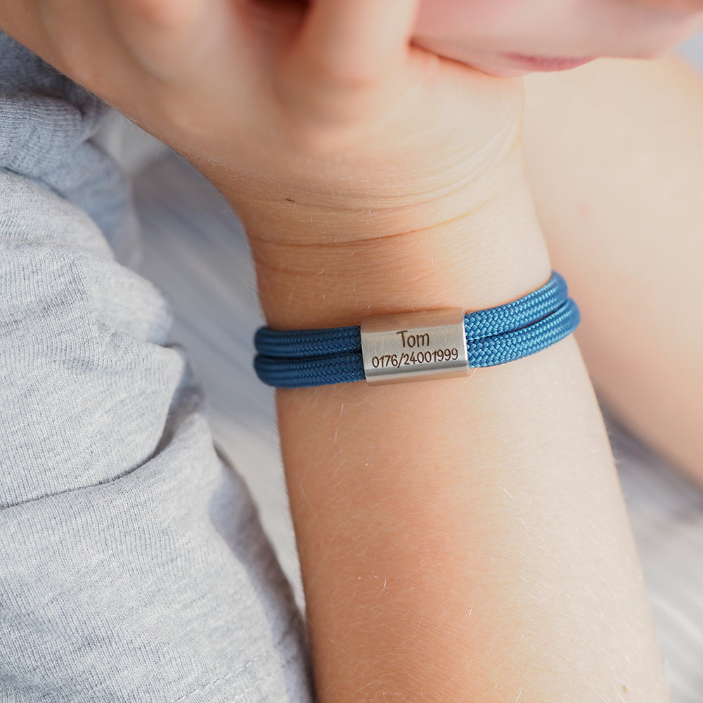 Personalisiertes Kinderarmband mit Notfallnummer zur Einschulung – Für die Schultüte von myGreta