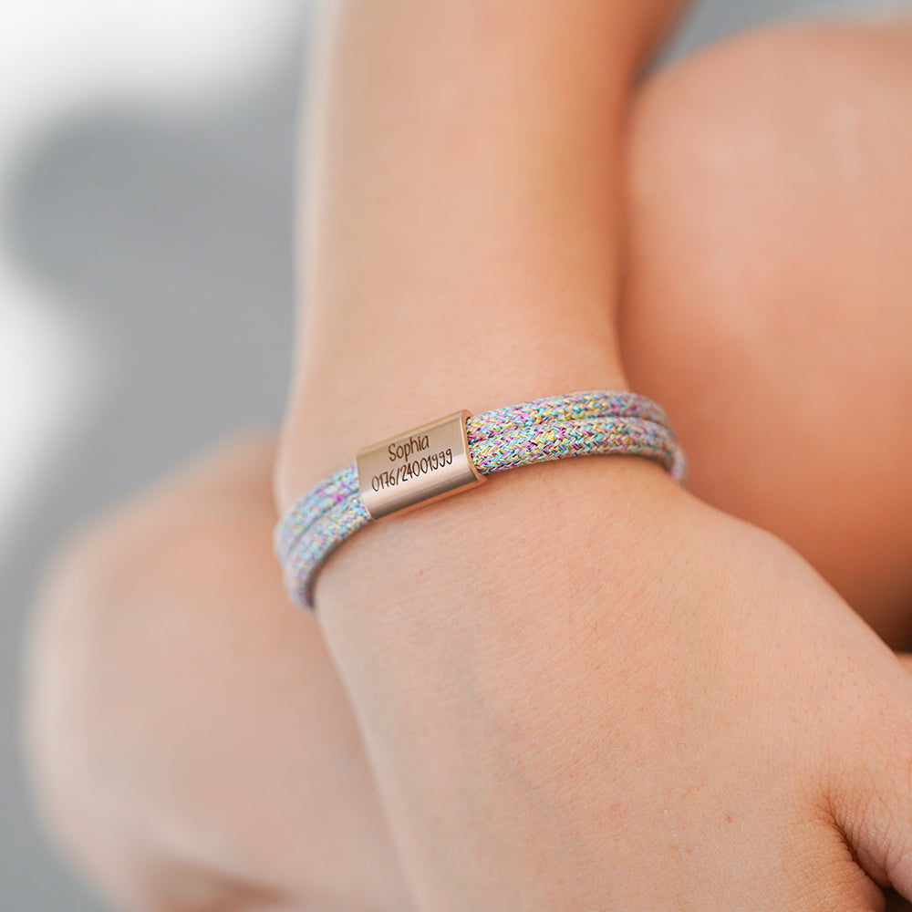 Personalisiertes Kinderarmband mit Notfallnummer zur Einschulung – Für die Schultüte von myGreta