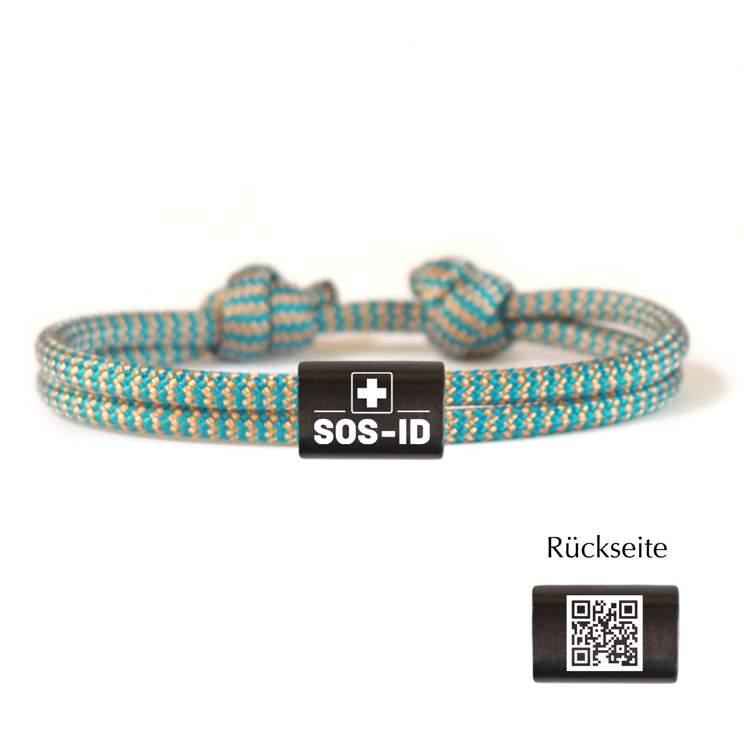 SOS-ID Notfall Segeltauarmband EXCLUSIVE