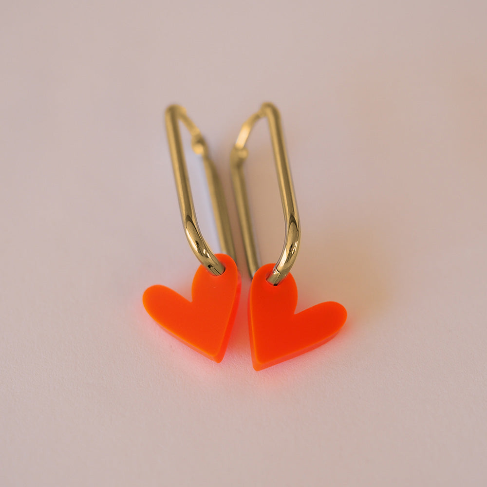 Acryl Ohrhänger Herz
