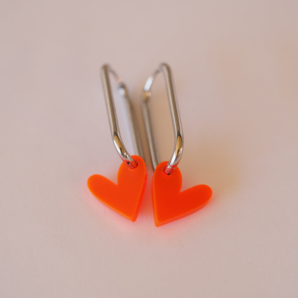 Acryl Ohrhänger Herz