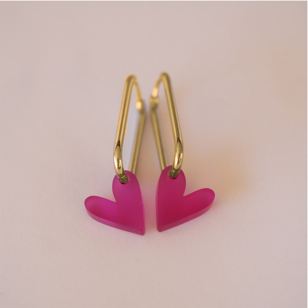 Acryl Ohrhänger Herz